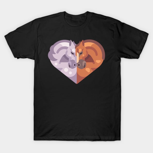 Romantic Horses T-Shirt by IvanDubovik